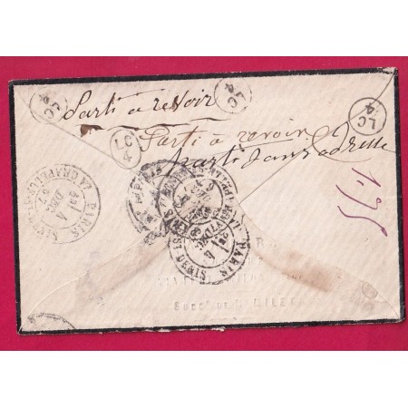 N°21 PAIRE GC 1495 LA FERTE MILON AISNE POUR PARIS LA CHAPELLE ST DENIS CACHET FACTEUR AU DOS LETTRE
