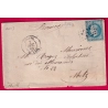 N°29 GC 5024 DELLYS ALGERIE POUR METZ MOSELLE 1868 INDICE 13 LETTRE