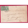 N°35 X2 MONTPELLIER HERAULT 20 JUIN 1872 POUR BOURGOIN TARIS IMPRIME LETTRE