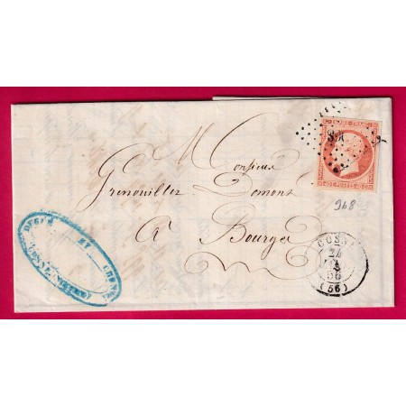 N°16 PC 968 COSNE NIEVRE POUR BOURGES CHER LETTRE