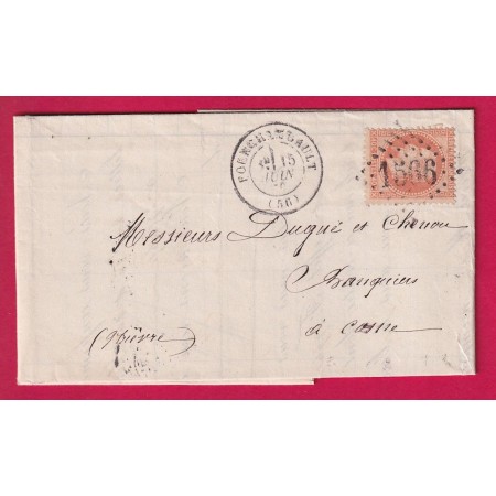 N°31 GC 1566 FOURCHAMBAULT NIEVRE POUR COSNE LETTRE