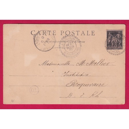 N°89 CAD FB84 LA BOURINE BOUCHES DU RHONE OL POINTILLE POUR ROQUEVAIRE LETTRE