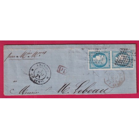 N°23 PAIRE TTB LA REUNION ST DENIS LETTRE INCOMPLETE