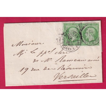 N°20 X2 CAD VERSAILLES QUARTIER NOTRE DAME POUR VERSAILLES LETTRE