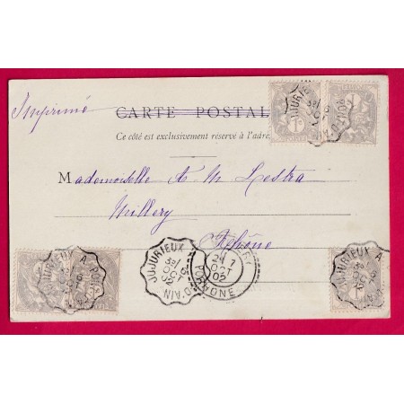 N°107 X5 DEUX TEINTE DE COULEUR CONVOYEUR LIGNE JUJURIEUX A PONT D'AIN POUR MILLERY RHONE LETTRE