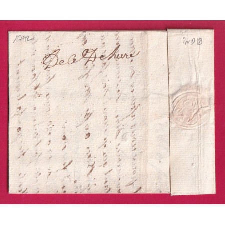 DEBOURSE MANUSCRIT DE LURE HAUTE SAONE 1792 INDICE 18 DEPART 24 BEZANCON BESANCON DOUBS LETTRE