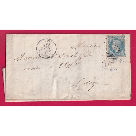 N°29 GC 4011 TREIGNAC CORREZE BOITE RURALE D VEIX POUR USSEL LETTRE