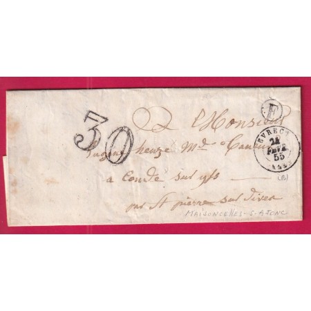 CAD TYPE 15 EVRECY CALVADOS BOITE RURALE F MAISONCELLES SUR AJONC POUR CONDE SUR YFS ST PIERRE SUR DIVES LETTRE