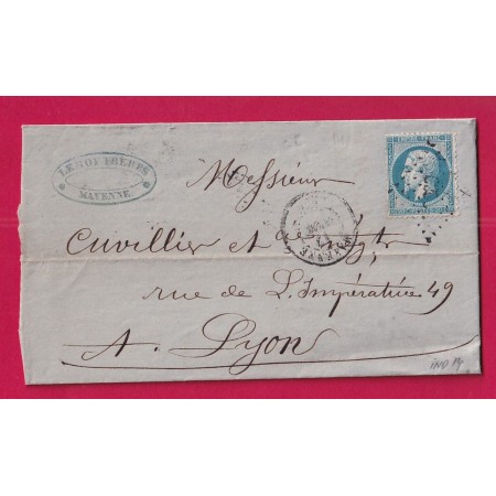 N°22 PC DU GC 2289 MAYENNE POUR LYON RHONE INDICE 14 LETTRE