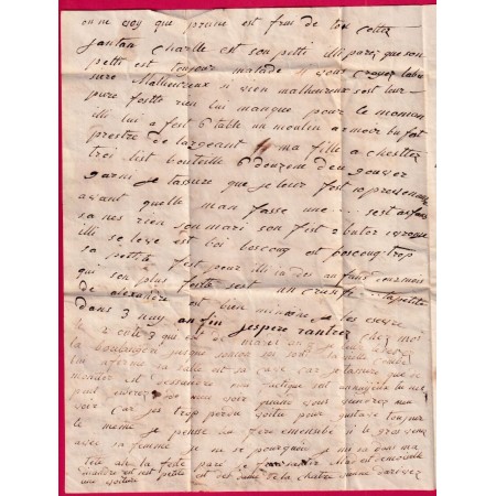 CURSIVE 22 DUN LE PALLETEAU CREUSE TYPE 13 LA SOUTERRAINE DECIME RURAL A IDENTIFIER POUR AULNAY LOIRET 1833 LETTRE COVER