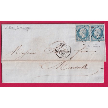 N°14 BLEU LAITEUX 2 NUANCES DE COULEUR DIFFERENTE PARIS ETOILE 3E 60 7 POUR MARSEILLE CURIOSITE LETTRE COVER
