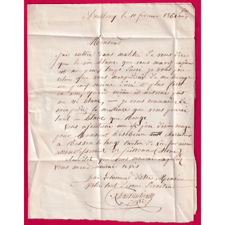 N°14 TTB PC 3561 VIC SUR AISNE OR AMBLENY POUR FAUGERES HERAULT LETTRE COVER