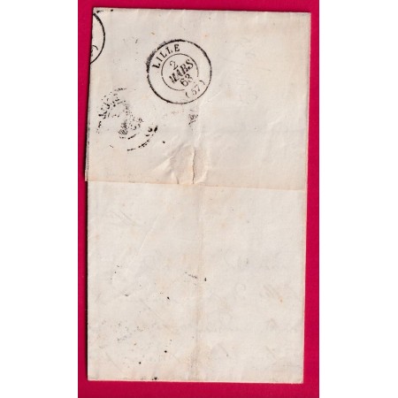 N°22 GC 1342 DOULLENS SOMME BOITE RURALE I TERRAMESNIL POUR LILLE NORD LETTRE COVER FRANCE