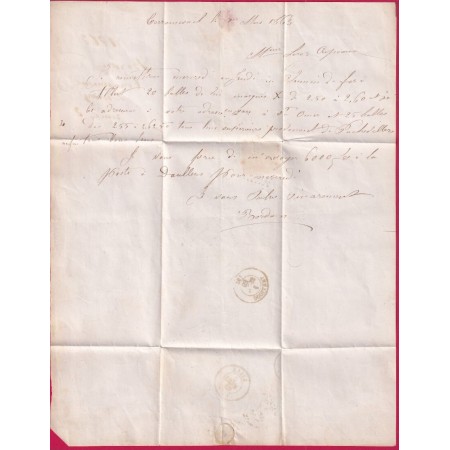 N°22 GC 1342 DOULLENS SOMME BOITE RURALE I TERRAMESNIL POUR LILLE NORD LETTRE COVER FRANCE