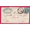 N°29 PC DU GC 4141 VERETZ INDRE ET LOIRE CAD TYPE 22 POUR PARIS LETTRE COVER FRANCE