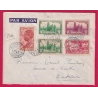 LETTRE FM SURTAXE PAR AVION ABIDJAB COTE D'IVOIRE POUR DAKAR 1945 LETTRE COVER