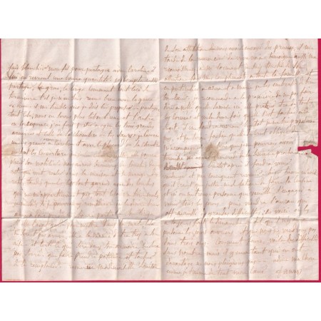 CAD TYPE 14 LA MAGISTERE TARN ET GARONNE 1841 POUR STE LIVRADE LOT ET GARONNE RARE INDICE 15 LETTRE COVER