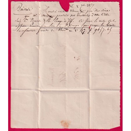 N°14 PC 687 CONVOYEUR STATION ESSAI MONTPELLIER A CETTE 2EME CONVOI POUR CETTE 1857 INDICE 17 HERAULT LETTRE COVER