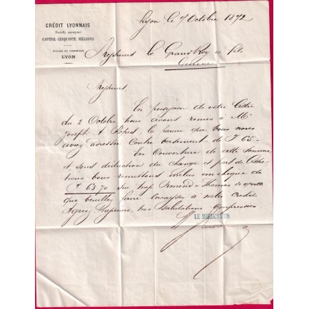 N°30 AMBULANT LYON A PARIS LOSANGE LP POUR GENEVE SUISSE LETTRE COVER