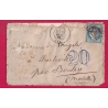 N°60 GC 2578 NANCY MEURTHE ET MOSELLE TAXE ALLEMANDE BLEUE 20 POUR BOULAY MOSELLE 28.10.1871 LETTRE COVER