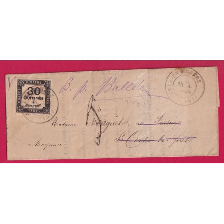 TAXE N°6 CAD TYPE 17 GREZ EN BOUERE MAYENNE ST CHARLES LA FORET PUIS TAXE MAUNUSCRIT 3 POUR BALLEE