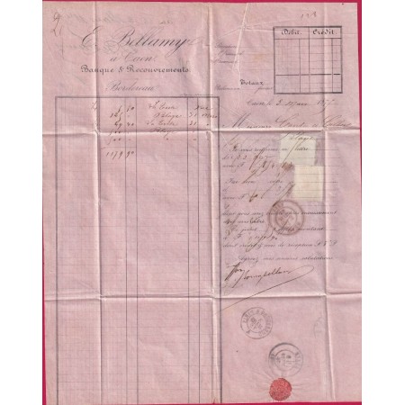 N°55 60 GC 697 CAEN CALVADOS POUR BLAYE GIRONDE LETTRE COVER