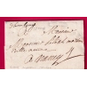 MARQUE MANUSCRIT HOMBOURG ST AVOLD MOSELLE 1707 GUERRE DE SUCCESSION ESPAGNE POUR NANCY RARE NON SIGNALE LETTRE COVER