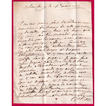 MARQUE MANUSCRIT HOMBOURG ST AVOLD MOSELLE 1707 GUERRE DE SUCCESSION ESPAGNE POUR NANCY RARE NON SIGNALE LETTRE COVER