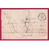 CHAMBERY SAVOIE ETATS SARDE TAXE TAMPON 5 MODIFIEE 10 POUR GRENOBLE ISERE 1859 LETTRE COVER
