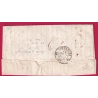 CURSIVE 48 LA HAYE DU PUITS MANCHE + PP ROUGE CAD TYPE 12 PERIERS POUR COUTANCES 1838 INDICE 10 LETTRE COVER