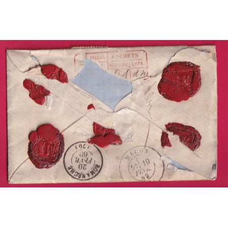 N°23 GC 564 BOURG EN BRESSE LETTRE CHARGE POUR ROMANECHE SAONE ET LOIRE LETTRE COVER