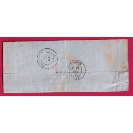 N°29 GC 573 BOURGANEUF CREUSE BOITE RURALE L BOSMOREAU LES MINES POUR VALLIERE LETTRE COVER