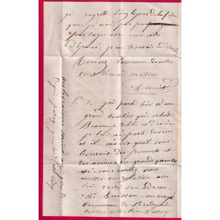 N°60 GC 4975 CIRY LE NOBLE SAONE ET LOIRE CAD TYPE 24 POUR CHAROLLES INDICE 12 LETTRE COVER