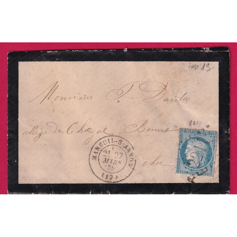 N°60 TIMBRE REUTILISE FRAUDE POSTALE NON TAXEE GC 2211 MAREUIL SUR ARNON CHER POUR CHEZAL BENOIT LETTRE COVER