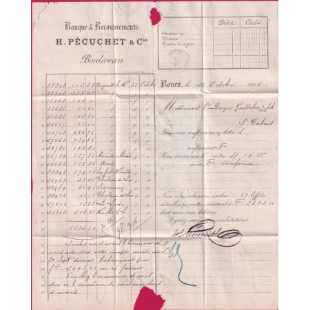 N°90 X2 ROUEN BOURSE TAXE 60C NOIR DUVAL N°21 ST CALAIS SARTHE 1885 LETTRE COVER