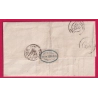 N°60 GC 1533 FOIX SUR ARIEGE BOITE RURALE L GANAC ETIQUETTE AU DOS POUR CASTRES TARN LETTRE COVER