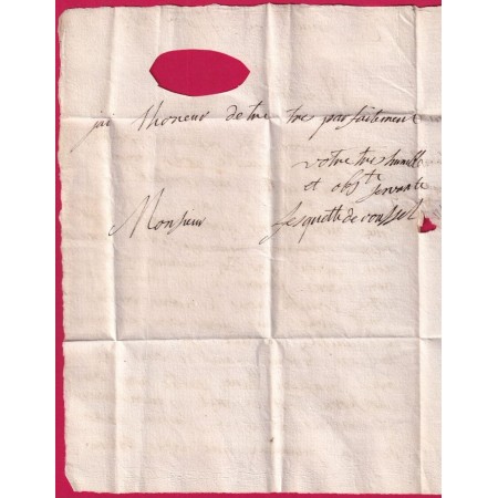 MARQUE NIMES GARD 1752 LENAIN N°5 INDICE 11 POUR LYON RHONE LETTRE COVER