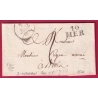 MARQUE 40 MER LOIR ET CHER DIMENSIONS 20 X 11.5 NON SIGNALE PAR POTHION 1830 POUR BLOIS LETTRE COVER