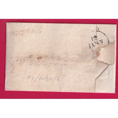 MARQUE 70 PERRECY SAONE ET LOIRE 1829 POUR AUTUN INDICE 11 LETTRE COVER