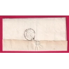 TAXE TAMPON 25 OMBREE CAD TYPE 14 VILLERS BRETONNEUX SOMME 1851 POUR PARIS LETTRE COVER