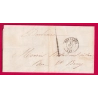 TAXE 1 TAMPON FABRICATION LOCALE BORDEAUX 1851 POUR BORDEAUX LETTRE COVER