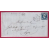 N°14 PC 1391 GEVREY CHAMBERTIN COTE D'OR OR PELLEREY POUR LYON LA GUILLOTIERE LETTRE COVER