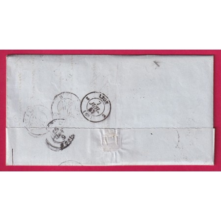 N°14 PC 1391 GEVREY CHAMBERTIN COTE D'OR OR PELLEREY POUR LYON LA GUILLOTIERE LETTRE COVER