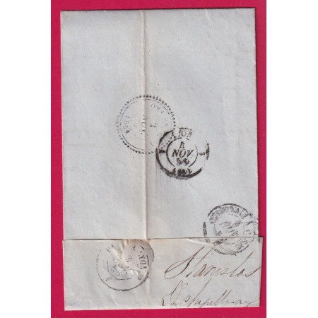 N°14 PC 2328 ONS EN BRAY OISE CAD TYPE 22 BOITE RURALE A LA CHAPELLE AUX POTS POUR LYON LETTRE COVER