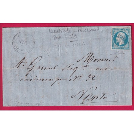 N°14 PC 1902 MARTIGNE FERCHAUD ILLE ET VILAINE CAD TYPE 22 POUR NANTES LETTRE COVER