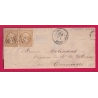 N°21 X2 GC 3190 ROMANECHE SAONE ET LOIRE OR ST ROMAIN DES ILES POUR EMERINGES RHONE LETTRE COVER