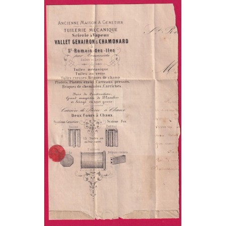 N°21 X2 GC 3190 ROMANECHE SAONE ET LOIRE OR ST ROMAIN DES ILES POUR EMERINGES RHONE LETTRE COVER