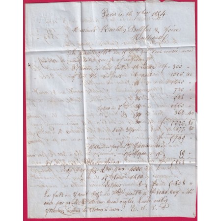 N°14 BLEU LAITEUX PARIS 1ER 60 15 POUR MULHOUSE RARE LETTRE COVER