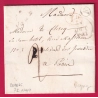 CURSIVE 72 VAUX SEINE ET OISE 1842 BOITE RURALE F VIGNY DECIME RURAL POUR PARIS LETTRE COVER