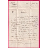 CAD TYPE 13 BEAUNE COTE D'OR CACHET PROCUREUR DU ROI TAXE LOCALE 1 + CL ROUGE POUR MEURSAULT 1842 LETTRE COVER